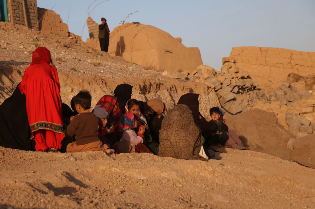 Waiting for relief on Saturday after an earthquake in Herat. EPA, via Shutterstock

